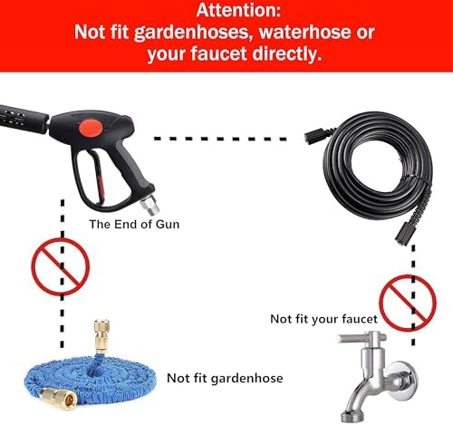 M MINGLE Replacement Pressure Washer Gun with Extension Wand, M22 Fitting - Image 5