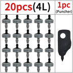 Garden Supplies 20X Garden 2L 4L 8L Pressure Compensating Emitter Dripper 1/4'' Self-Cleaning Drip Irrigation Water Regulator 4/7mm Nozzle(B-4L-20PCS) - Image 2
