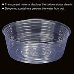MECCANIXITY Plant Pot Saucer 10 Inch Plastic Round Flower Drip Tray for Indoor Outdoor, Clear Pack of 20 - Image 4
