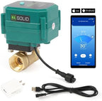 U.S. Solid 3/4" Smart Motorized Ball Valve - Brass Remote App Mobile-control Electrical Ball Valve with Manual Switch, Plug Connection by USSolid