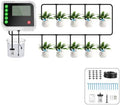 Home Garden Drip Watering Timer Controller with Automatic Irrigation Tubing for Indoor, Balconies, and Patios for Multi-Container Care Automatic Plant Watering Timer Controller Drip Irrigation by Unknown