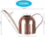 Watering Can Long Mouth Water Can Stainless Steel Watering Pot Garden Flower Plants Watering Cans Kettle Gardening Tool Easy Pour Gooseneck Spout Garden Watering Can (Color : Silver, Size : 1000ml) - Image 2