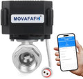 1/2" WiFi Motorized Ball Valve - Smart Water Timer Automatic Shutoff Sensor,5V DC USB Connection,Stainless Steel, NSF Certified, IP67 by movafaFH