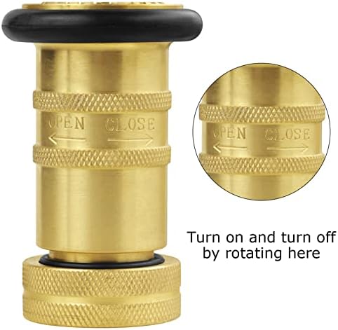 Fire Hose Nozzle 1" NPSH/NPT Fire Fighter Hose Nozzle 100 psi 75 gpm - Image 3