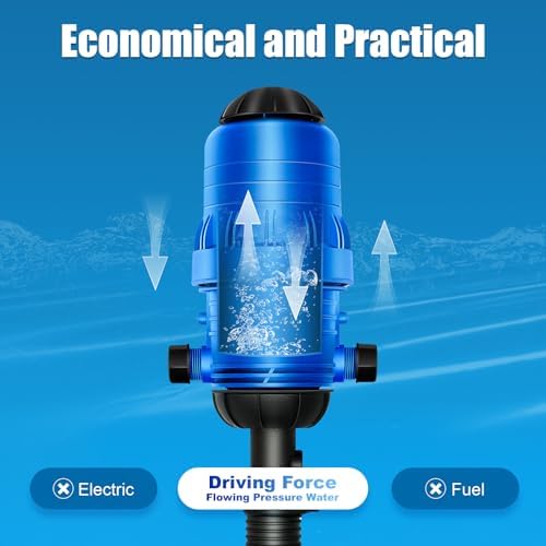 0.4%~4% Adjustable Fertilizer Injector, Water Powered Chemical Liquid Doser Dispenser, 5.2~660.43 gallons/h Drip Irrigation Injector, Dosing Pump for Industry Garden Hose Livestock - Image 4