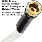 YOTOO Garden Hose 75FT, Lightweight, Durable, Flexible, Non-Expanding, Kink-Free Water Hose with Solid Brass Fittings for Outdoor, Watering flants and flowers, Car Wash, Gray - Image 3
