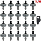 Garden Supplies 20X Garden 2L 4L 8L Pressure Compensating Emitter Dripper 1/4'' Self-Cleaning Drip Irrigation Water Regulator 4/7mm Nozzle(B-4L-20PCS) - Image 6