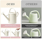 Metal Watering Can for Outdoor Plants, Watering Can 1 Gallon,Cream White - Image 6
