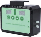 WALFRONT Automatic Watering Pot Plant Solar Drip Irrigation System, 24V DC with LED Timer, Rainwater Collector, Hose and Dripper Kit for Indoor Outdoor Garden Greenhouse (Black) - Image 7