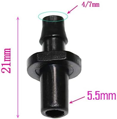 Quick Connect Garden Hose 1/4" Single Barb Straight Hose Connector Garden Drip Irrigation Fittings Quick Coupling Pipe Connector 6 mm/7.5 mm 500 Pcs (Color : 7.5 mm interface, Diameter : 1/4'') - Image 3