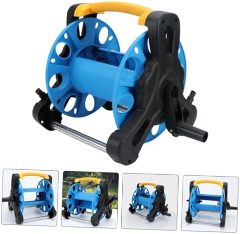 Freestanding Hose Reel Storage Rack for Garden Hose, Blue PP - Image 7