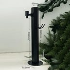 304 Stainless Steel Cylindrical Vertical Garden Water Column with Hose Stand,Outdoor Anti-Freeze Faucet Watering Fountain Irrigation Post,Yard Black C Style - Image 2
