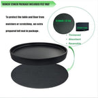 Yukfona Ceramic Plant Saucer Tray 1 Pcs 12 Inch Black, 12.5" OD x11.9 ID x1.6 Deep| Fits Flower pots Bottom≤ 11.9", Heavy Duty Glazed Round Planter Drip with Catch Basin for Indoor Outdoor Plants - Image 3