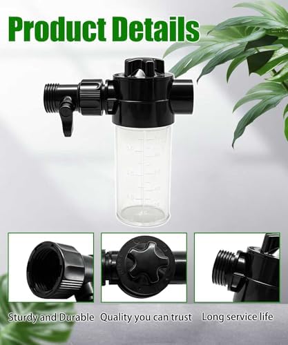 4pcs 4oz Fertilizer Injector Bottle with Valve and Hose Adapter - Image 4