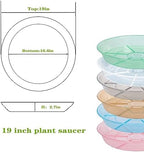 2 Pack Plant Saucer Drip Tray 19 inch, Large Heavy Sturdy Plastic Planter Flower Pot Saucers for Indoor Outdoor Garden, Plant Water Drip Trays for pots (19" 2Pack, Grey) - Image 2