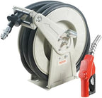 VEVOR Fuel Hose Reel, 3/4 inch x 66 ft Retractable, Spring Driven Auto Swivel Rewind, 300 PSI, Heavy-Duty Carbon Steel Construction with Industrial Grade Rubber Hose, for Diesel Fuel, Kerosene by VEVOR