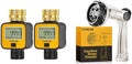 FANHAO 2 Pack Water Flow Meter with Brass Inlet+Professional Garden Hose Nozzle by FANHAO