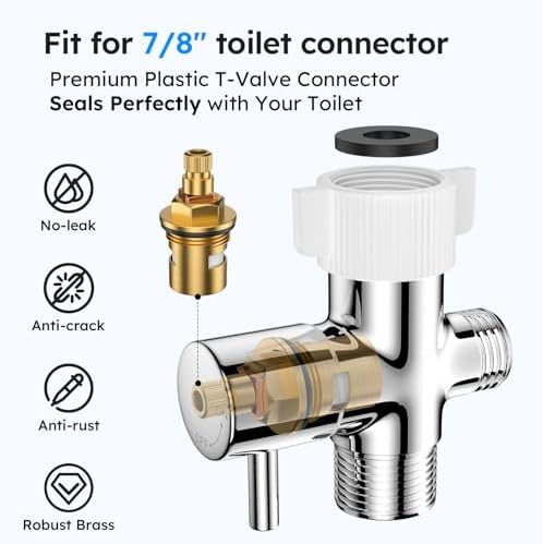 Arofa Handheld Bidet Sprayer, Bidet Attachment for Toilet, Chrome - Image 5