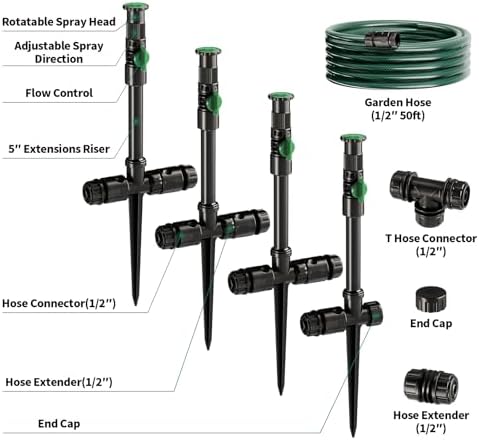 Multi-Adjustable Above Ground DIY Irrigation Sprinkler System - Image 3