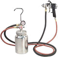 Astro Pneumatic Tool 2PG7S 2 Quart Pressure Pot with Gun and Hose - Black Handle - 1.2mm Nozzle by AstroPneumatic