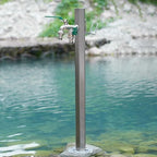 Outdoor Garden Water Column with Faucet - Floor-Mounted Hose Stand, Antifreeze Tap for Patios, Backyards & Villas, Perfect for Parks & Gardens, Durable & Easy to Install by Unknown