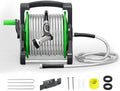 SPECILITE Portable Garden Hose Reel with 75ft Heavy Duty 304 Stainless Steel Water Pipe, Wall Mount Lightweight Winder Combo with Nozzle for Outside, Yard, Patio by SPECILITE