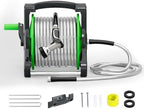 SPECILITE Portable Garden Hose Reel with 75ft Heavy Duty 304 Stainless Steel Water Pipe, Wall Mount Lightweight Winder Combo with Nozzle for Outside, Yard, Patio by SPECILITE