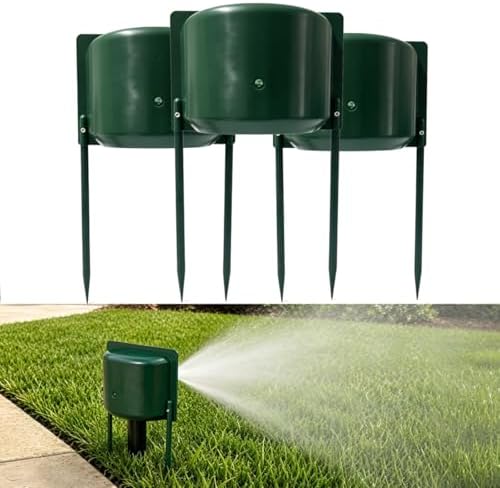6 Pcs Sprinkler Splash Guard Green 10.62" Stakes Overspray Shield by Unknown