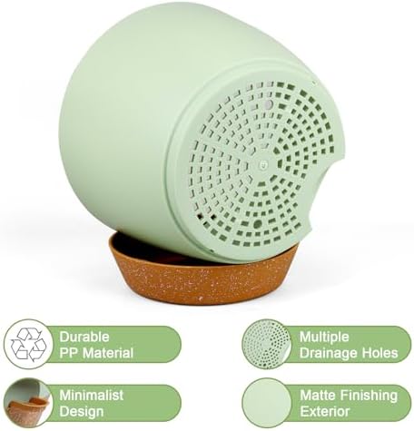 WSMKSZ 12/10/9 inch Self Watering Pots for Indoor Outdoor Plants, Set of 3 - Image 3