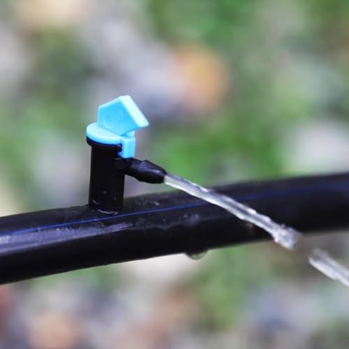 RONYOUNG 102PCS Drip Emitter, 3 Colors Garden Flag Irrigation Drippers in 3 Sizes, 1 GPH, 2 GPH, 4 GPH Per Hour for Trees and Shrubs Watering (Pack of 3) - Image 4