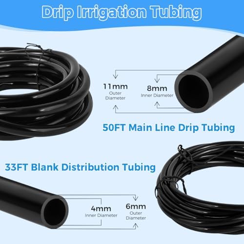 Drip Irrigation System Kit - Automatic Garden Watering System with G-Type 360° Rotating Micro Sprinkler Heads & 50FT 8/11mm & 33FT 4/6mm Irrigation Tubing for Garden, Lawn, Greenhouse, Yard, Plant - Image 4