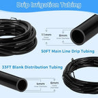 Drip Irrigation System Kit - Automatic Garden Watering System with G-Type 360° Rotating Micro Sprinkler Heads & 50FT 8/11mm & 33FT 4/6mm Irrigation Tubing for Garden, Lawn, Greenhouse, Yard, Plant - Image 4