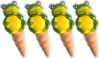 FRCOLOR 4pcs Frog Shape Terracotta Plant Watering Globes Self-Watering Spikes for Indoor and Outdoor Plants Automatic Ceramic Drip Irrigation Tool Set by FRCOLOR
