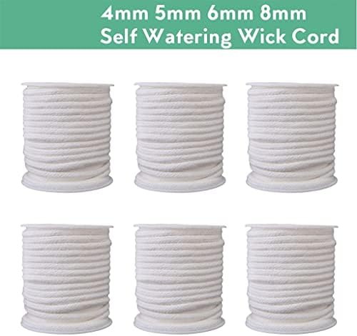 Self Watering Wick Cord Vacation Plant Sitter, For DIY Hydroponic Wicking Self-Watering Planter Pot Automatic Water System Device Potted Violet Auto Seedling Waterer Rope 10m/393.7'' ( Size : 8mmx10m - Image 4