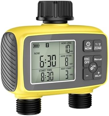 1pc Digital Irrigation Water Timer Automatic Garden Flower Watering System 2 Zone Programmable Irrigation Control Sprinkler by Unknown