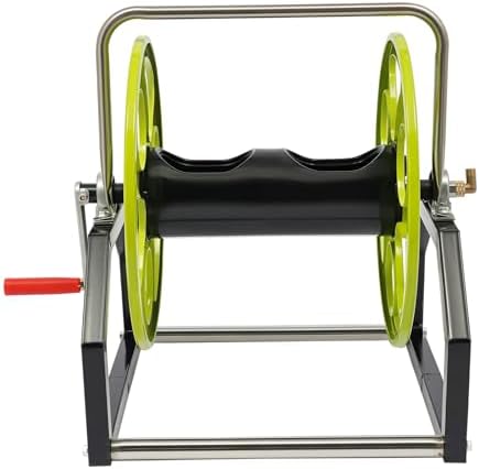 Garden Hose Reel, Heavy Duty Wall/Floor Mount Hose Holder for Outside Yard – Portable Water Hose Reel Cart, Holds 300 Ft of 0.55 Inch Hose, 23.2 x 15.4 x 19.7 Inch - Image 5