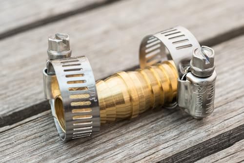 20-Pack Heavy-Duty 5/8-in. Brass Coupling with Stainless Steel Clamps (Hose Repair) - Image 5