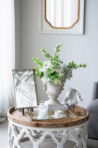 White and Gold Decorative Urn Planter, 9.4 x 10.6 Inch - Image 6