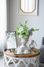 White and Gold Decorative Urn Planter, 9.4 x 10.6 Inch - Image 6
