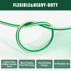 SANFU Upgraded Hybrid Garden Hose 5/8-Inch X 50 FT, Burst 800PSI, Heavy Duty, Water Hose, Non-Kinking With Grip Handle, 3/4" GHT Solid Brass Fittings, Green+White - Image 4