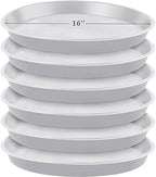 Eccliy 6 Pack Plastic Plant Saucer, Round, 16 Inch, White by Eccliy