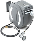 Betta EaseReel Battery-Powered Wall-Mounted Retractable Hose Reel, with Quick-Access Dual Hose Length Control, 8 Spray Patterns Nozzle, Automatic Roll-Up & Tangle-Free Hose Guide (1/2'', 78FT/23m) by Unknown