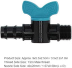 Tnfeeon Accessories Off Valve 20mm Inline Water Control Switch for Garden Drip Irrigation Greenhouse Sprinkler System 50PCS 1/2 Inch Male Thread Irrigation Shut Watering Equipment Nan - Image 5
