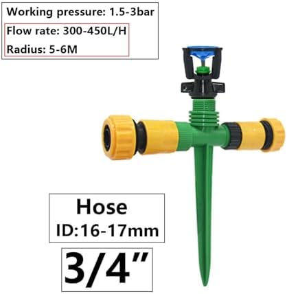 1pc 360 Degree Rotating Garden Watering Sprinkler 1/2" Male Thread Irrigation Nozzle for Farm and Lawn(F) - Image 2