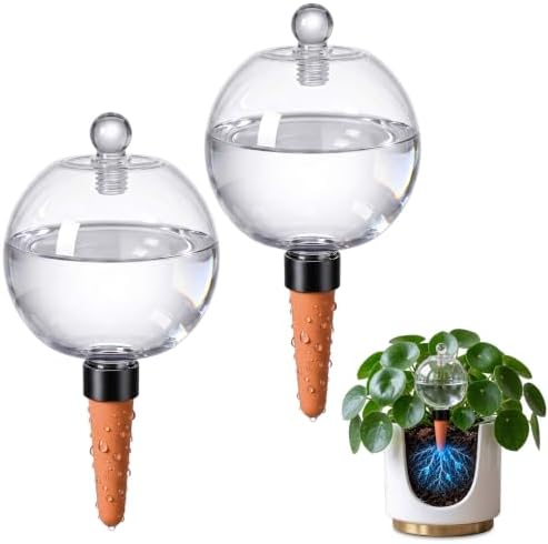 2 Pack Extra Large Plant Self Watering Globes, 26oz Automatic Waterer Bulbs by Unknown