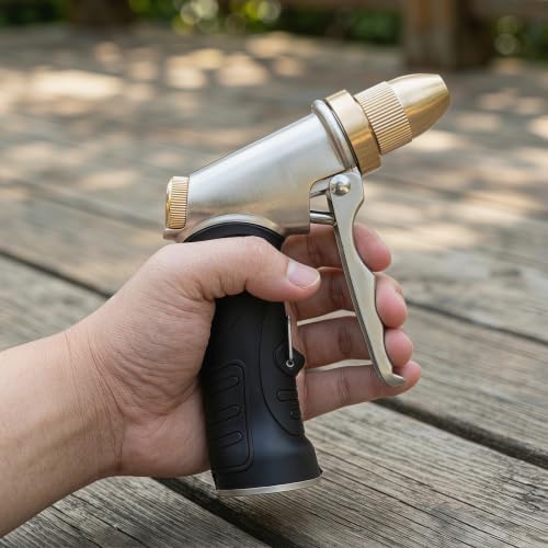 Metal Handheld Water Hose Nozzle with Adjustable Spray Patterns 3/4 Thread - Image 5