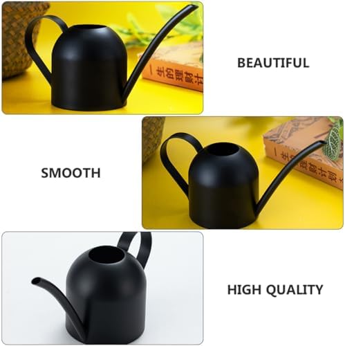 ARTIBETTER Metal Watering Can with Long Spout 500Ml for Indoor Plants Stainless Steel Watering Pot in Black with Extended Spout - Image 4