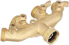 Brass 4 Way Hose Splitter with Ball Valves G34 Garden Faucet Adapter for Irrigation and Outdoor Water Distribution - Image 3