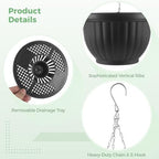 4 Pack Hanging Planters, 9.3 Inch Self Watering Pots for Indoor Plants - Image 3
