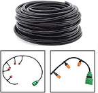 Greenhouse Micro Drip Irrigation Kit, Automatic Irrigation System Patio Misting Plant Watering System, Adjustable Nozzle Emitters Sprinkler Barbed Fittings for Garden, Greenhouse (30M) - Image 6